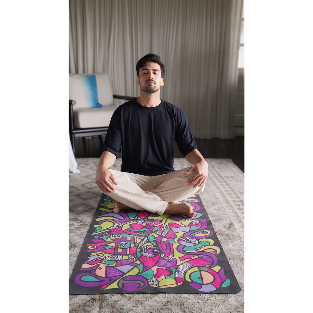 Lightweight Multi-Colour Travel Yoga Mat - Flow