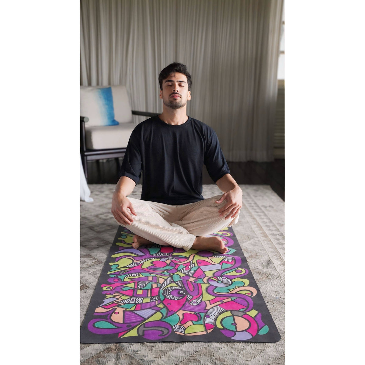 Lightweight Multi-Colour Travel Yoga Mat - Flow