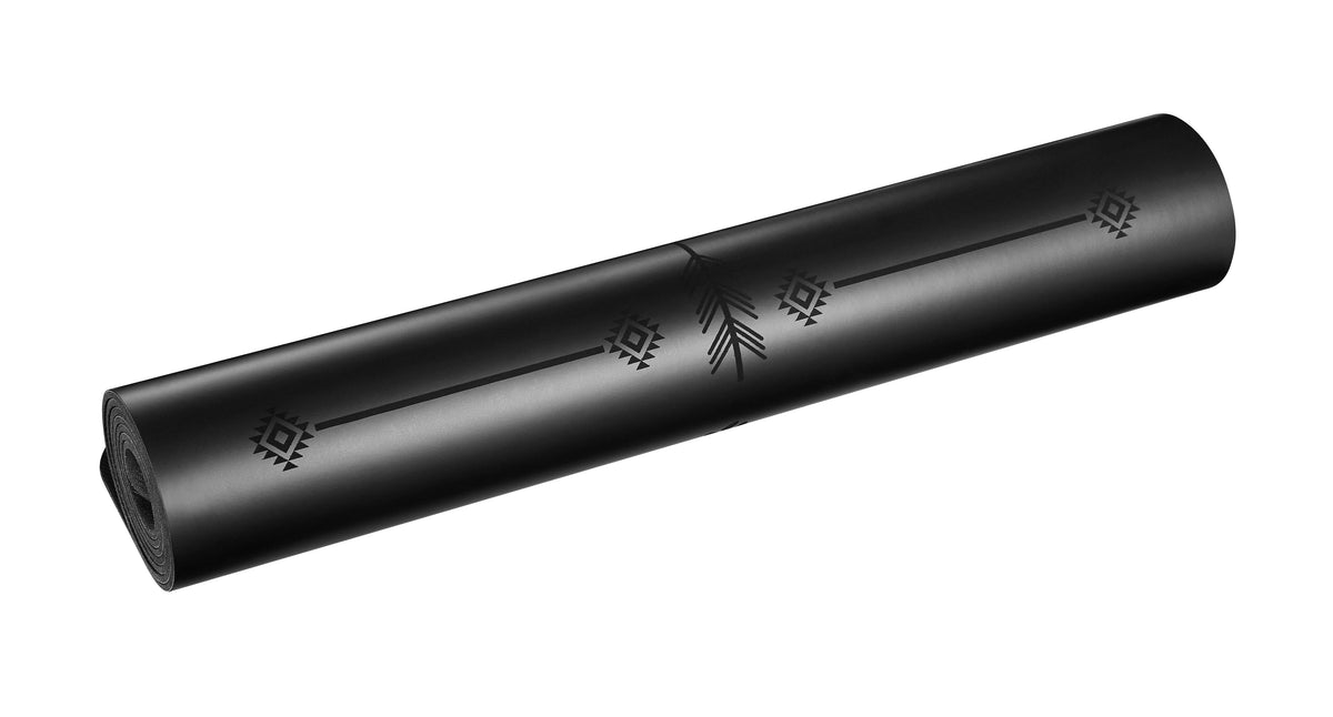 Ultra Grip Sustainable Alignment Yoga Mat - Warrior Black