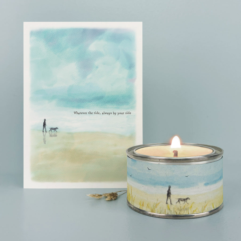 East of India Seascape Tin Candle - Wild as the ocean free as the sea