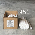 East of India White Candles 4.5 Inch - Box of 60