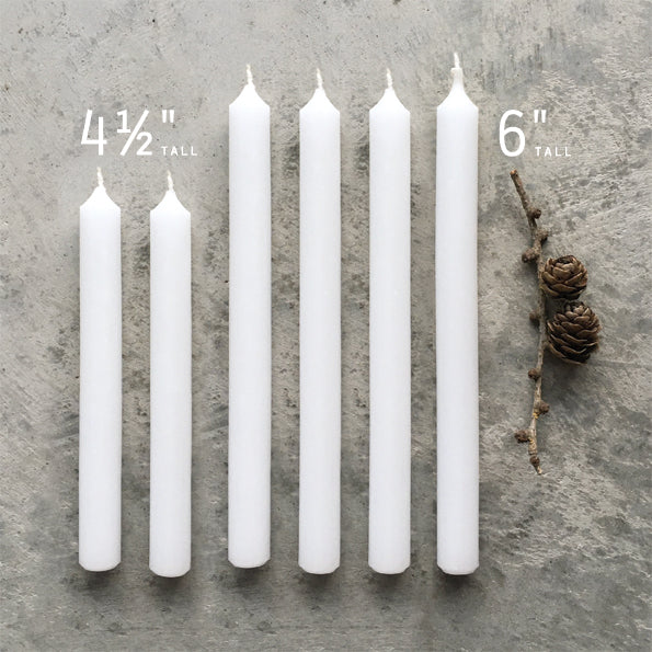 East of India White Candles 6 Inch - Box of 60