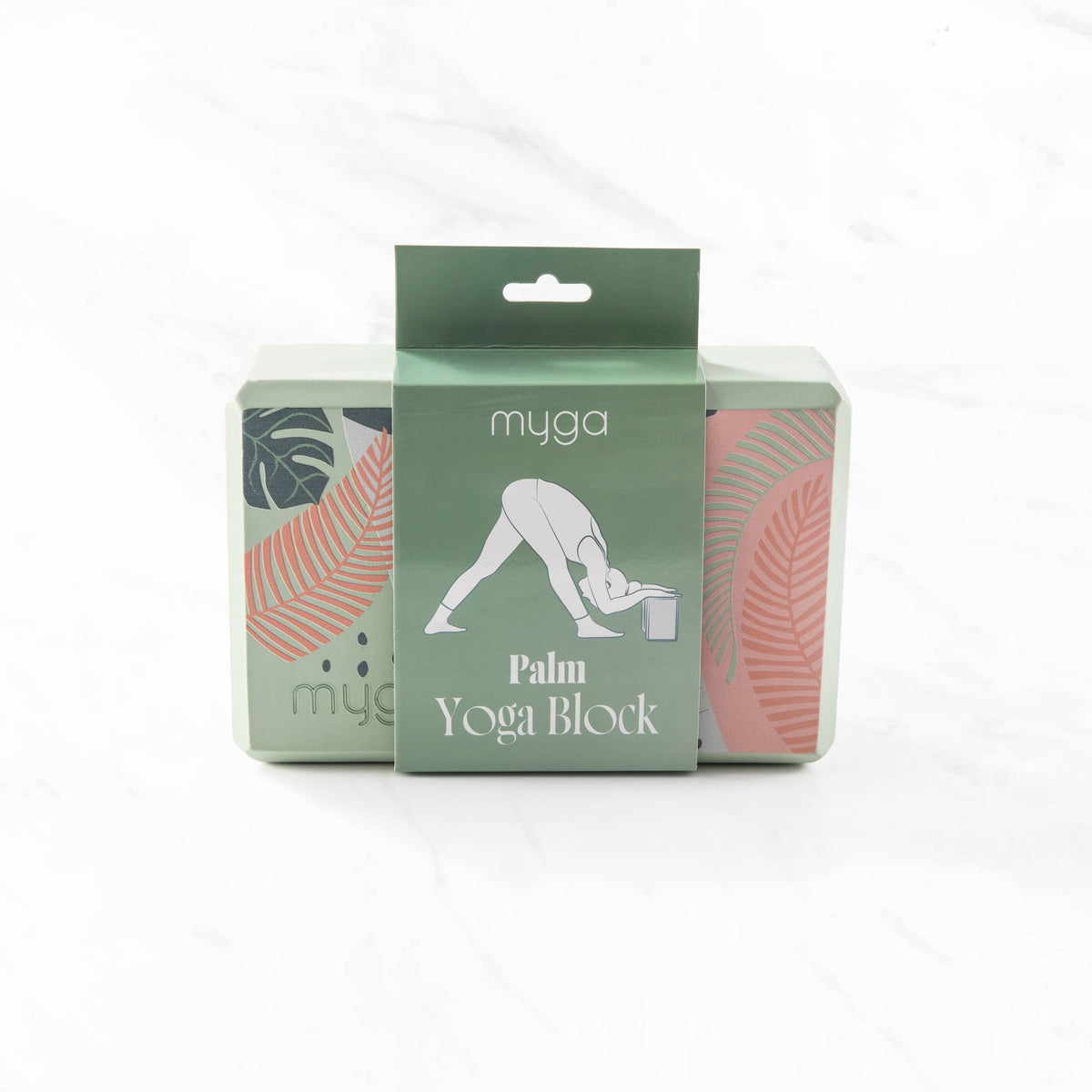 Myga Printed Yoga Block - Palm