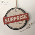 East of India Gift Tags, Pack of 6 - Surprise