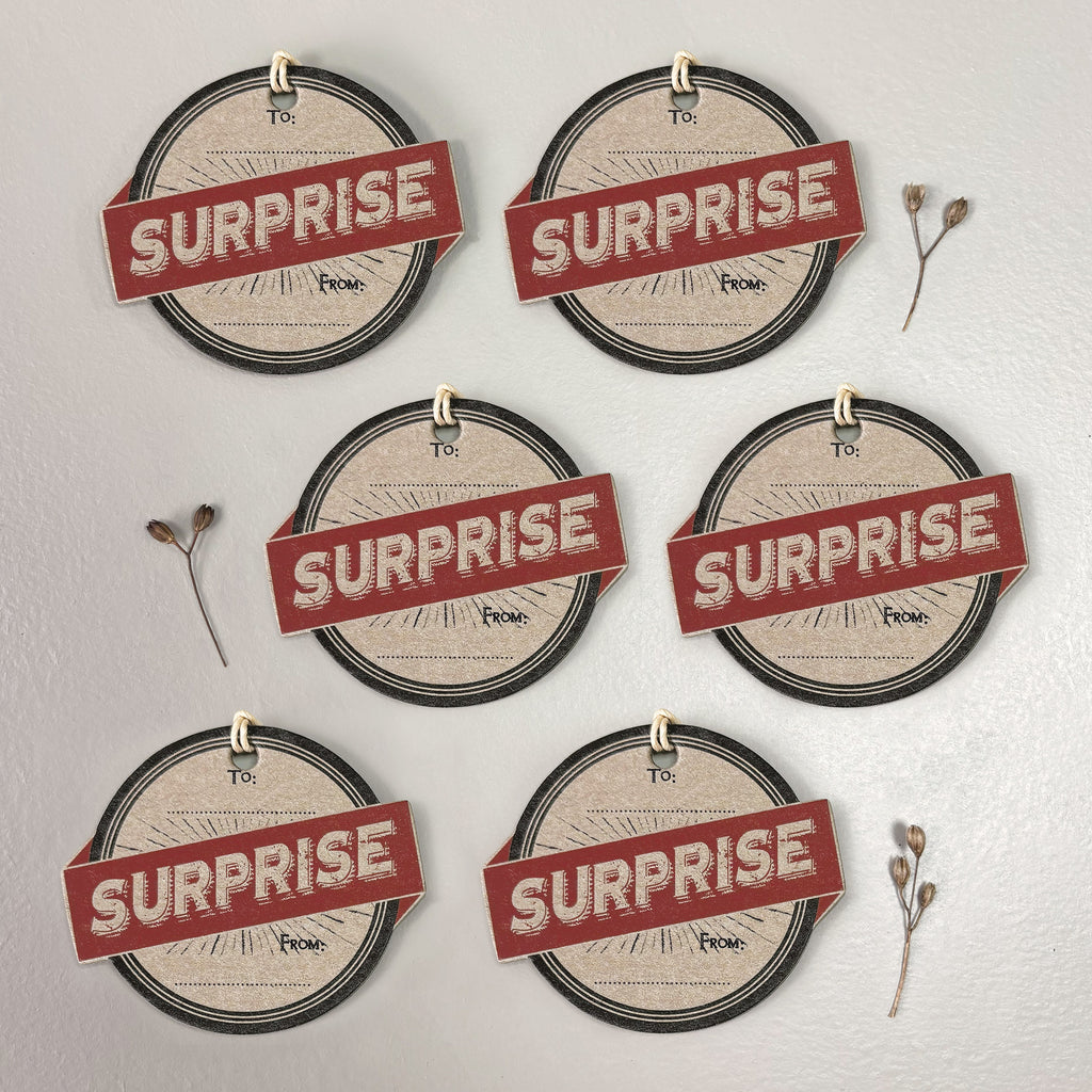 East of India Gift Tags, Pack of 6 - Surprise