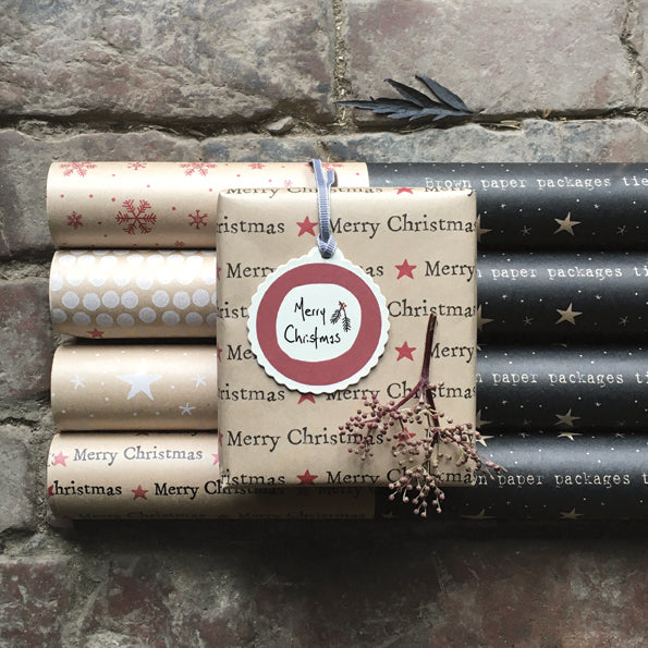 East of India Round Christmas Gift Tag - Merry Christmas
