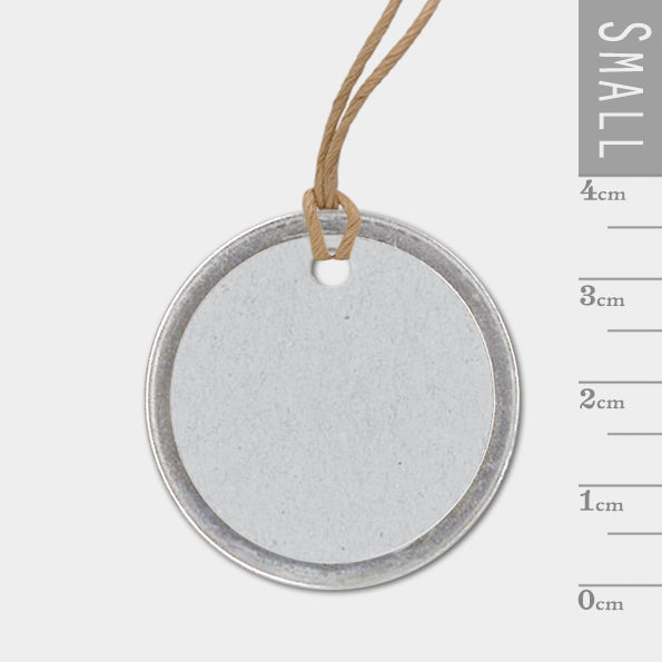 East of India Gift Tags with Metal Edge, Pack of 6 - Grey