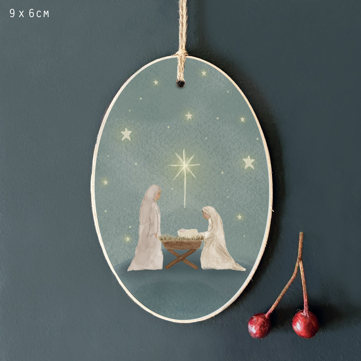 East of India Starry Night Gift Tag - Nativity