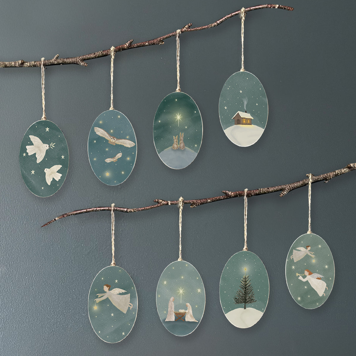 East of India Starry Night Gift Tag - Nativity