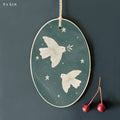 East of India Starry Night Gift Tag - Doves