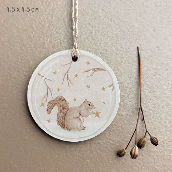 East of India Woodland Gift Tag - Squirrel