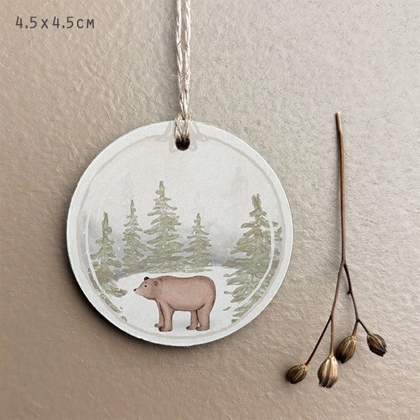 East of India Woodland Gift Tag - Standing bear