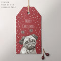 East of India Pug Gift Tags, Pack of 6