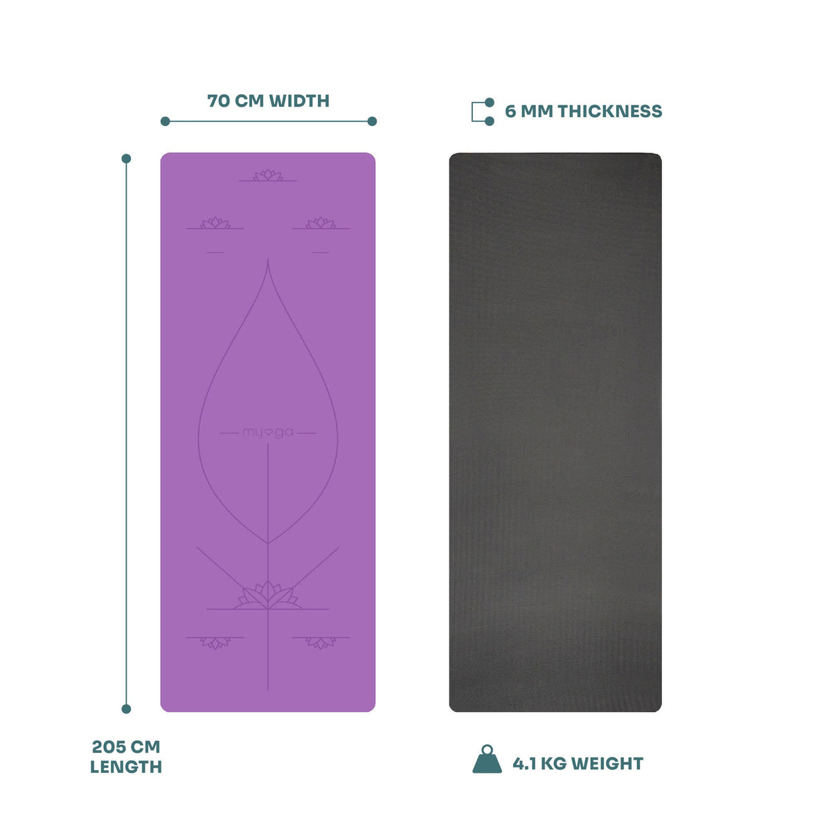 Myga Extra Large Alignment Yoga Mat