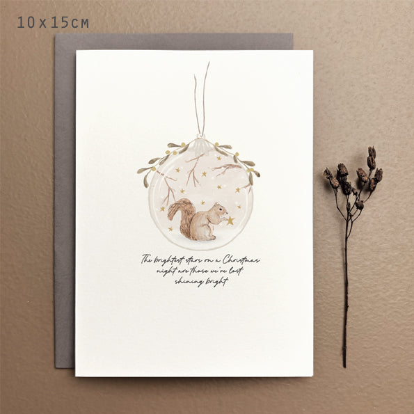 East of India Bauble Christmas Card - Brightest stars