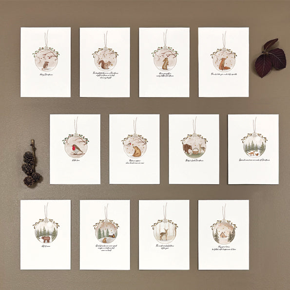 East of India Bauble Christmas Card - Brightest stars