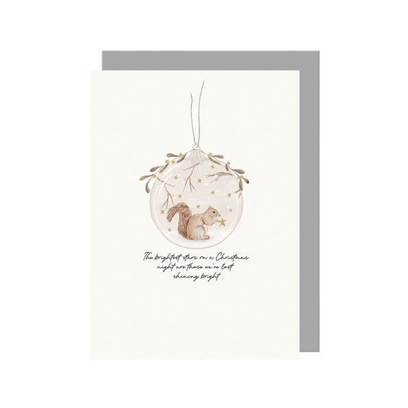 East of India Bauble Christmas Card - Brightest stars