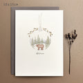 East of India Bauble Christmas Card - Let it snow