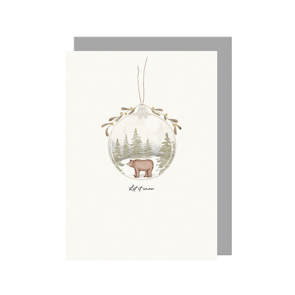 East of India Bauble Christmas Card - Let it snow