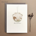 East of India Bauble Christmas Card - Baby’s first Christmas