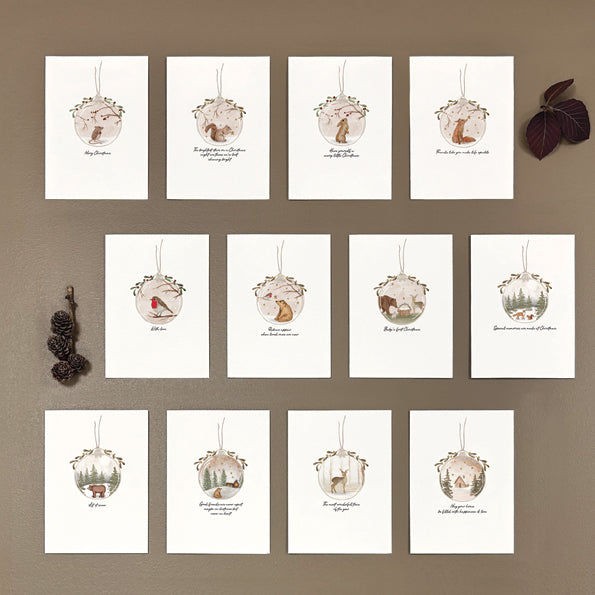 East of India Bauble Christmas Card - Baby’s first Christmas