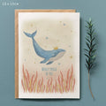 East of India Sealife Greetings Card - Whalely proud of you