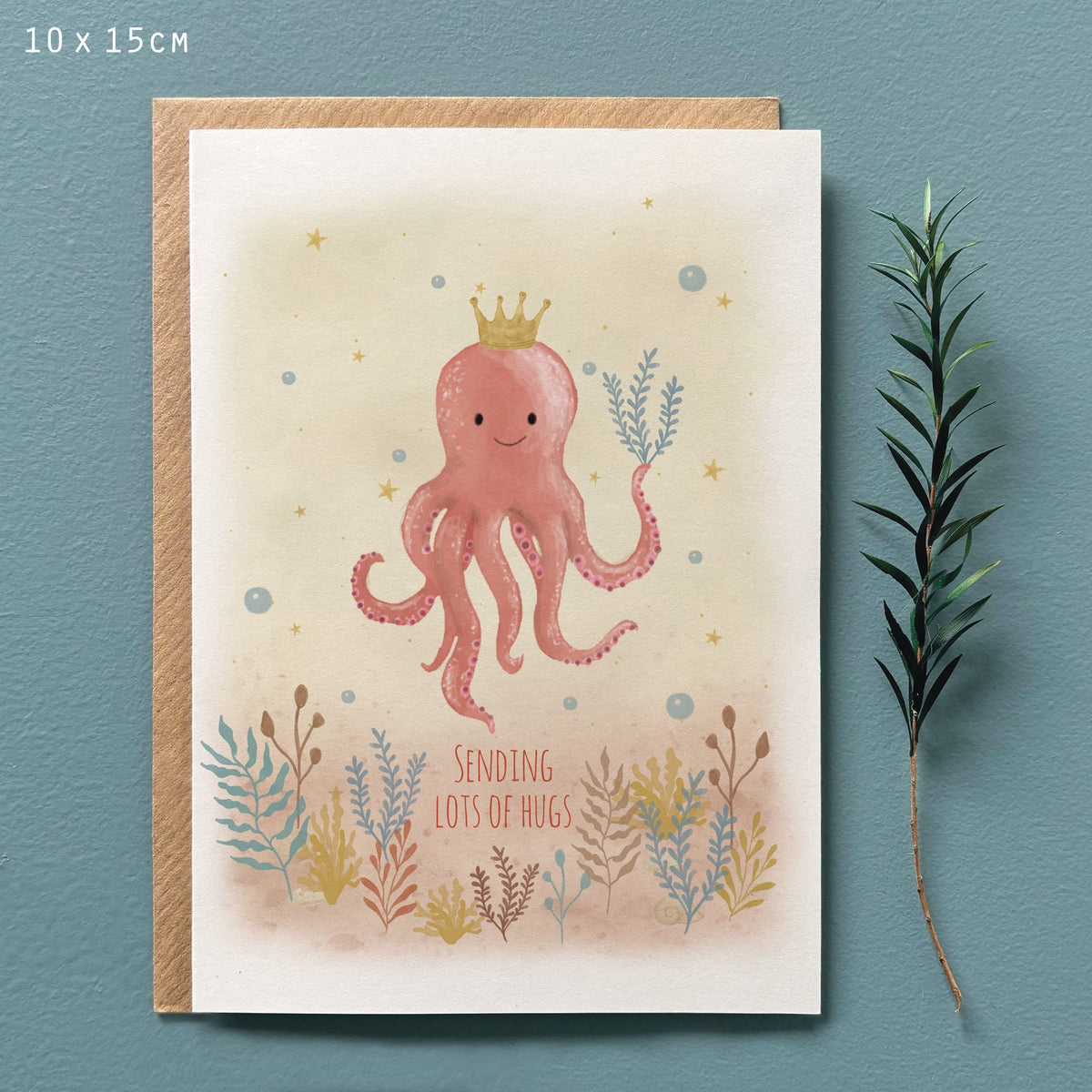 East of India Sealife Greetings Card - Sending lots of hugs