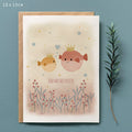 East of India Sealife Greetings Card - Bad mother puffer