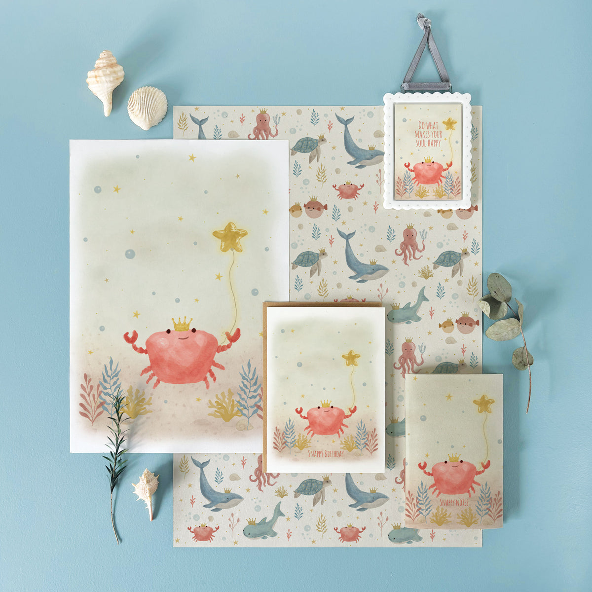 East of India Sealife Greetings Card - Snappy birthday