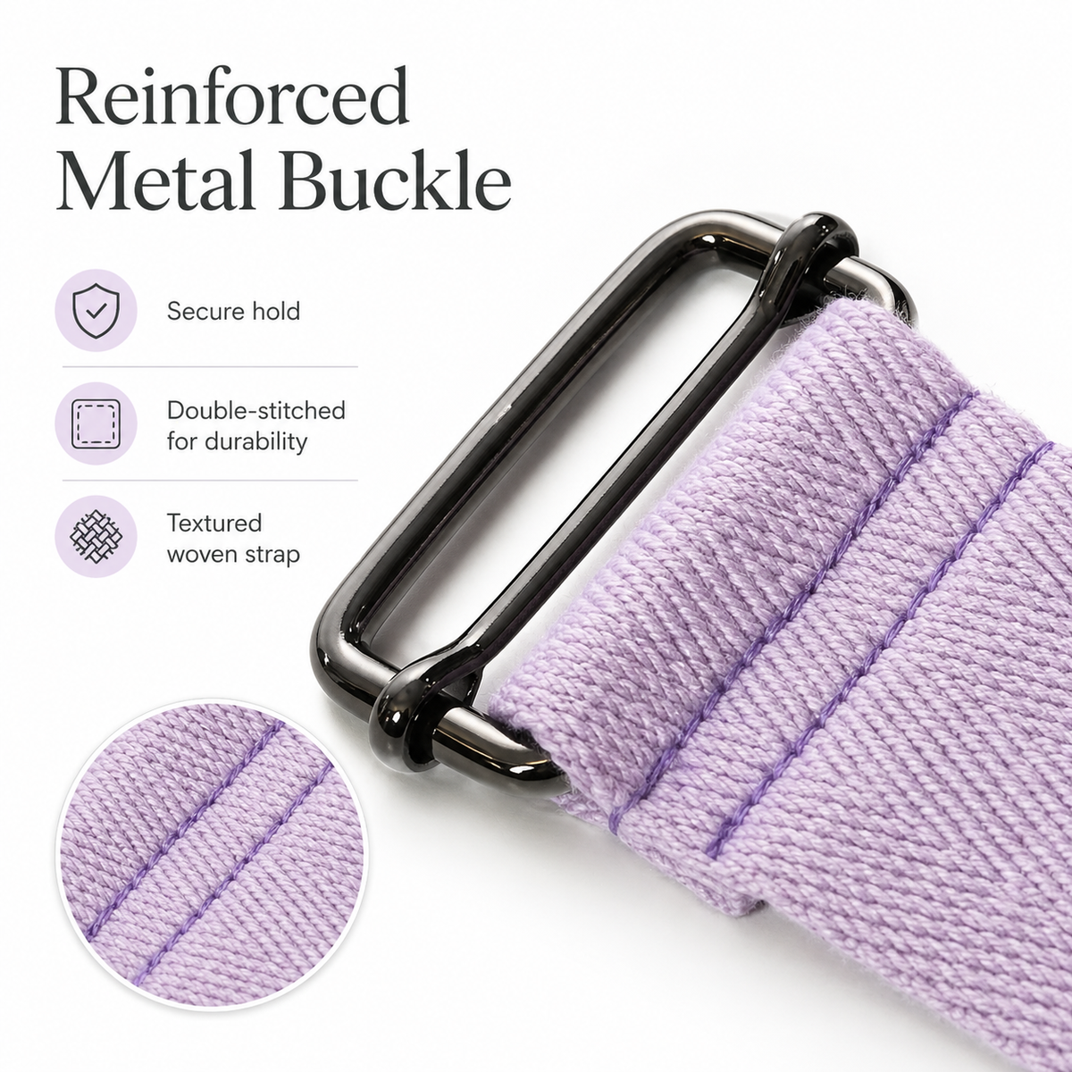 Iyengar Wide Cotton Yoga Strap - 5cm