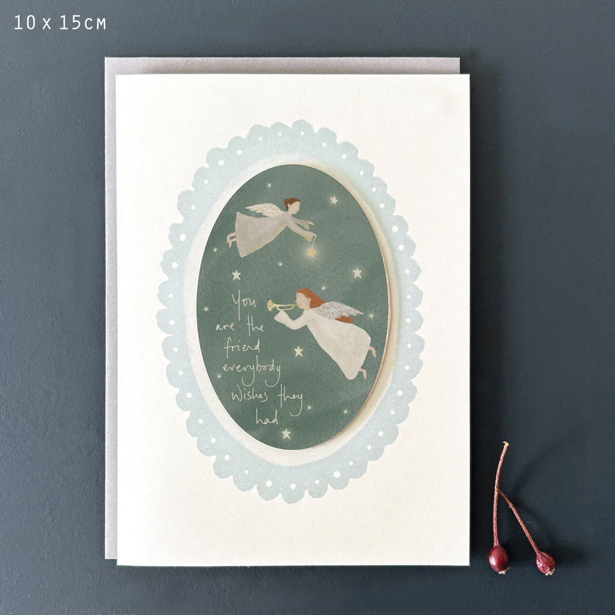 East of India Starry Night Christmas Card - You are the friend