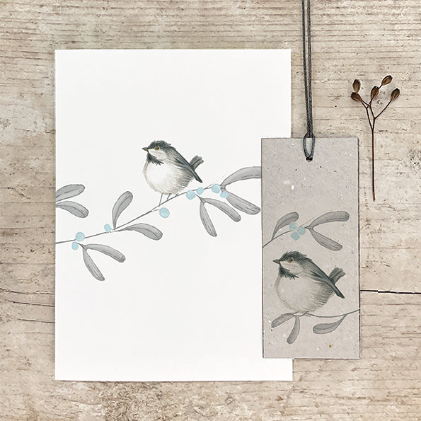 East of India Bird and Berry Christmas Card - Coal tit