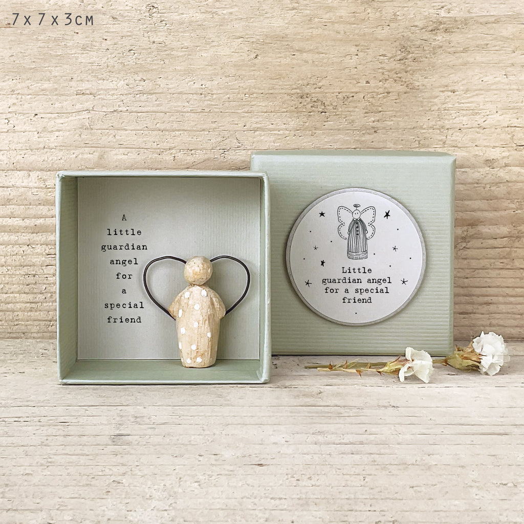 East of India Boxed Wooden Guardian Angel - For a special friend