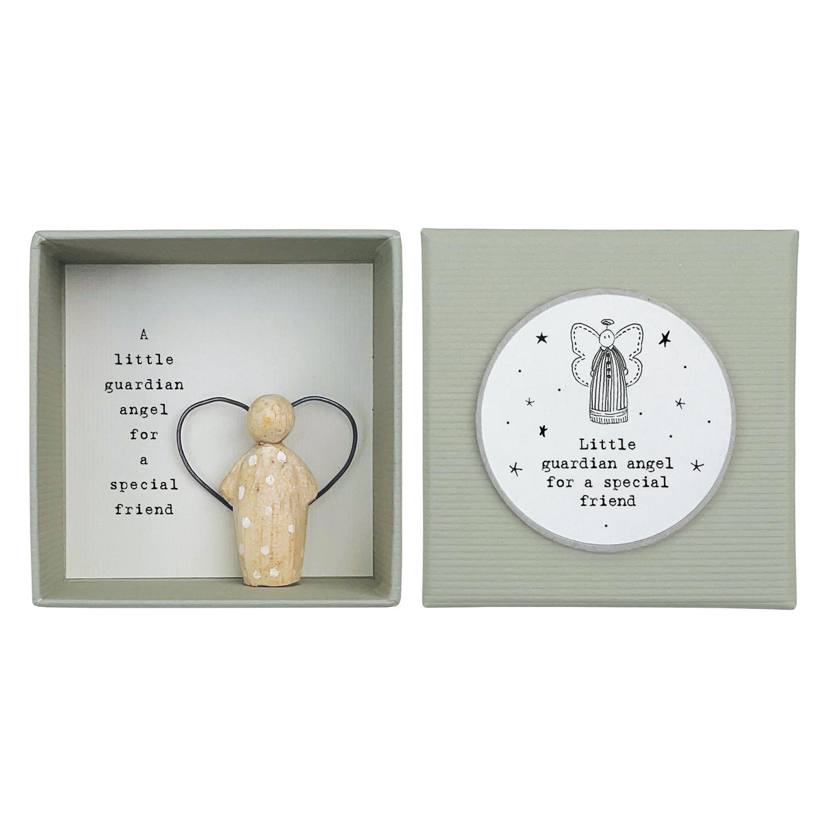 East of India Boxed Wooden Guardian Angel - For a special friend
