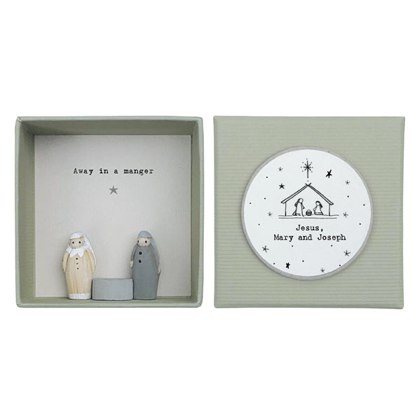 East of India Boxed Christmas Card - Away in a manger