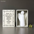 East of India Porcelain Matchbox Angel - Those we love don’t go away