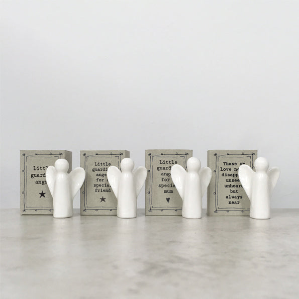 East of India Porcelain Matchbox Angel - Those we love don’t go away