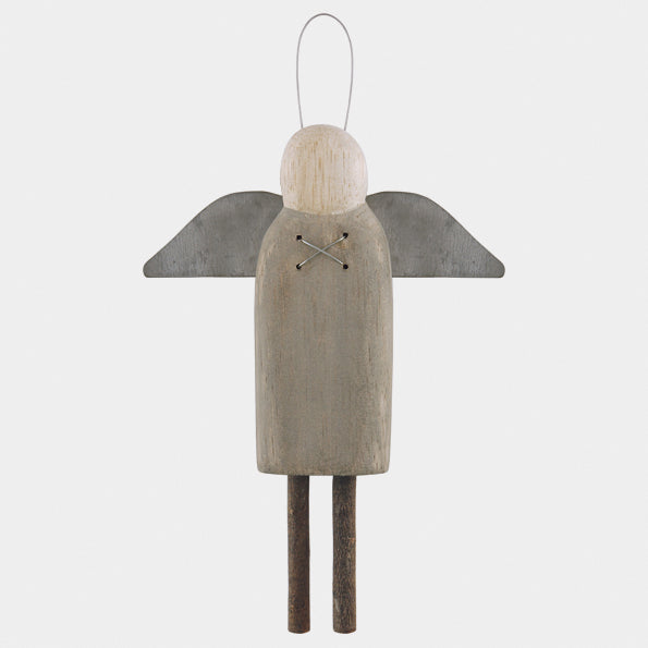 East of India Primitive Wooden Hanging Angel