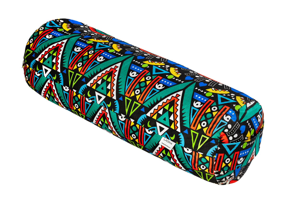 Patterned Colourful Yoga Bolster