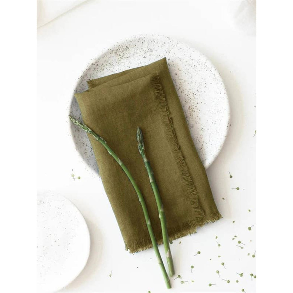 Washed Linen Frayed Edge Napkin & Placemat