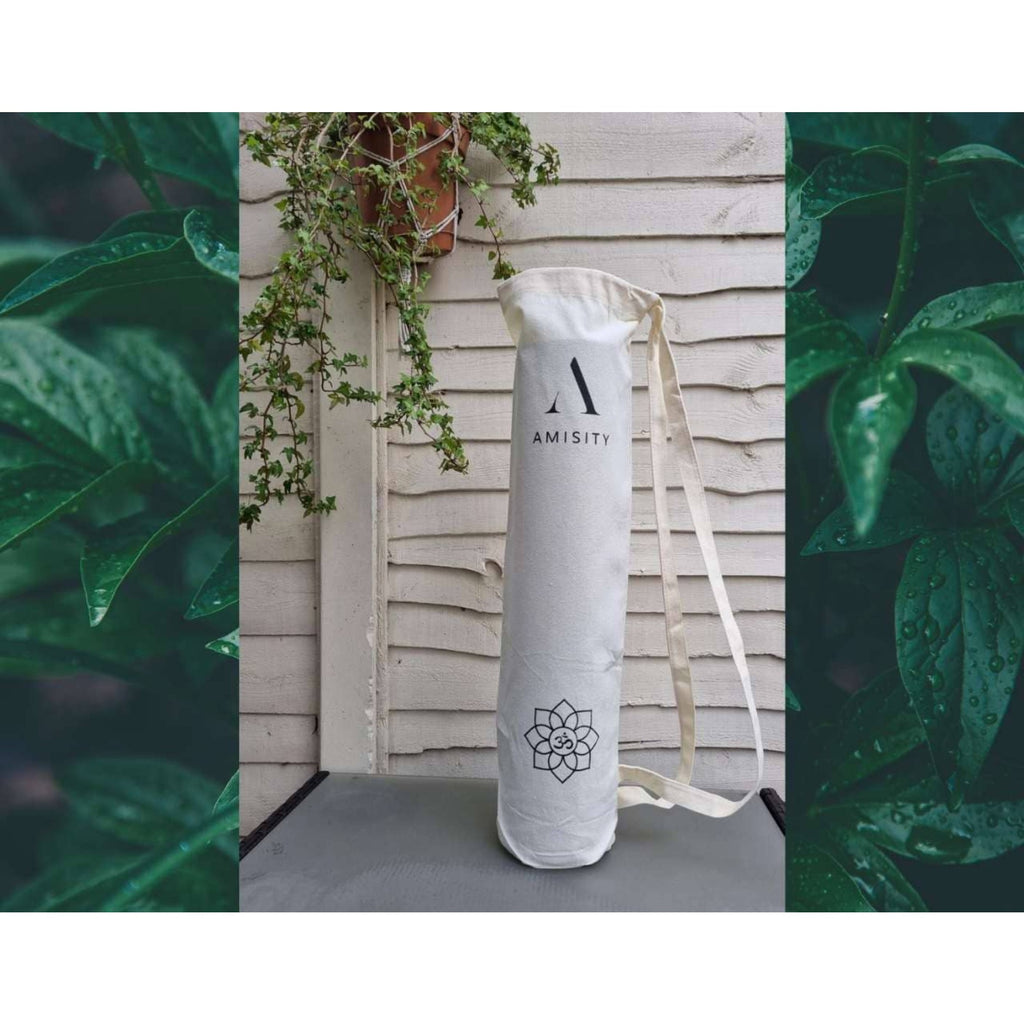 Canvas Yoga Mat Bag with Om Symbol