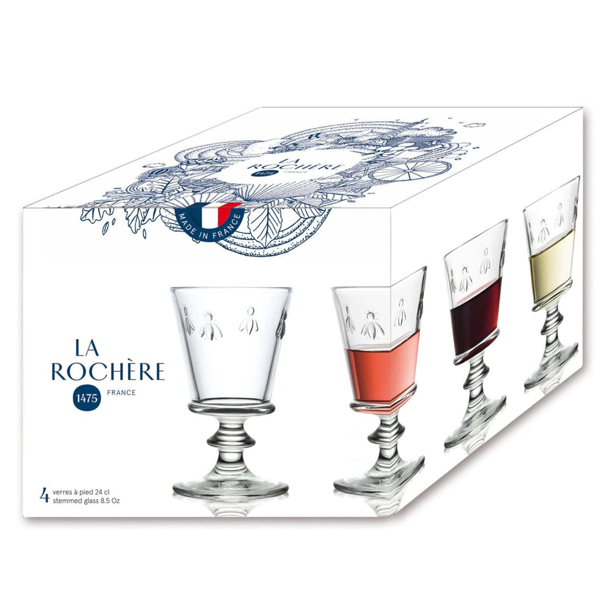 La Rochere Bee Stemmed Wine Glasses - Set of 4