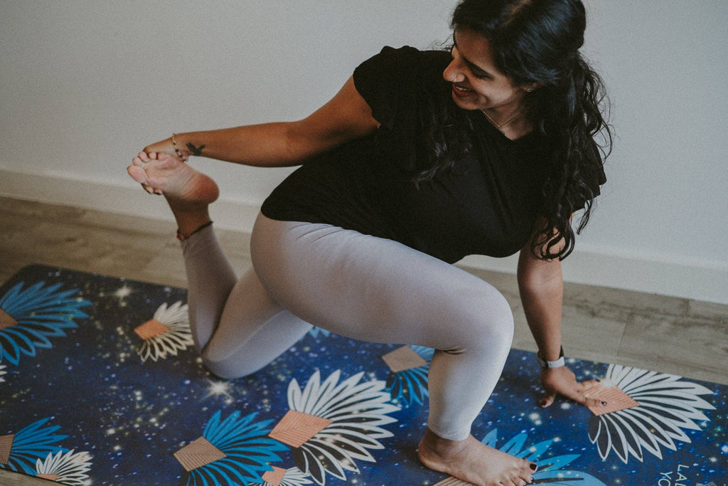 Ultra Grip Sustainable Yoga Mat - Ravinala Blue