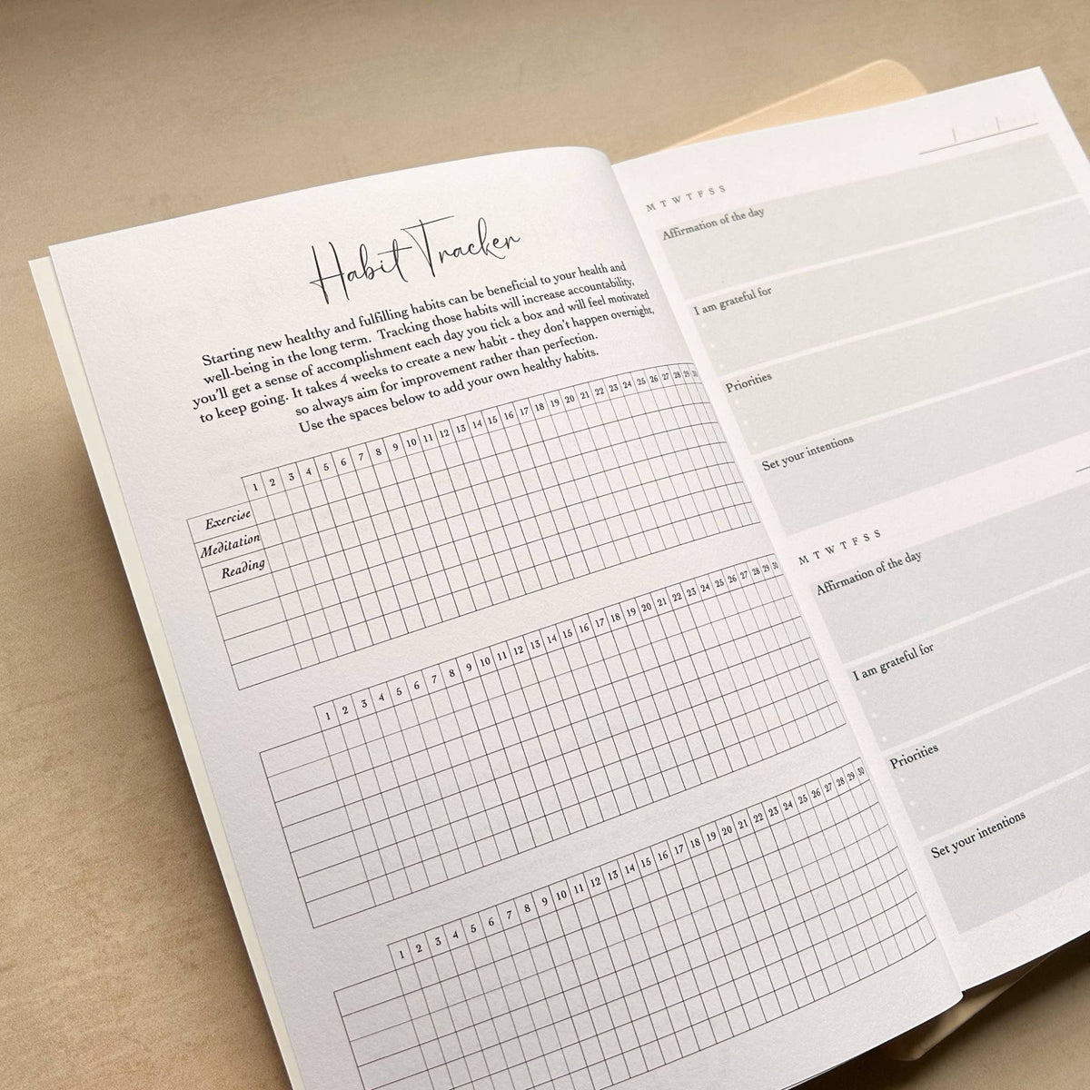 Morning Thoughts Well-Being Journal - Gold Foiled