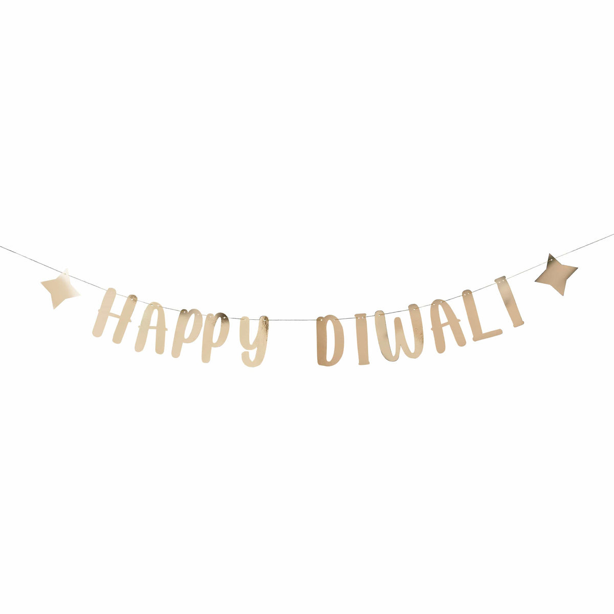 2m Gold Happy Diwali Banner | Diwali Party Supplies UK Banners 2m Gold Happy Diwali Banner