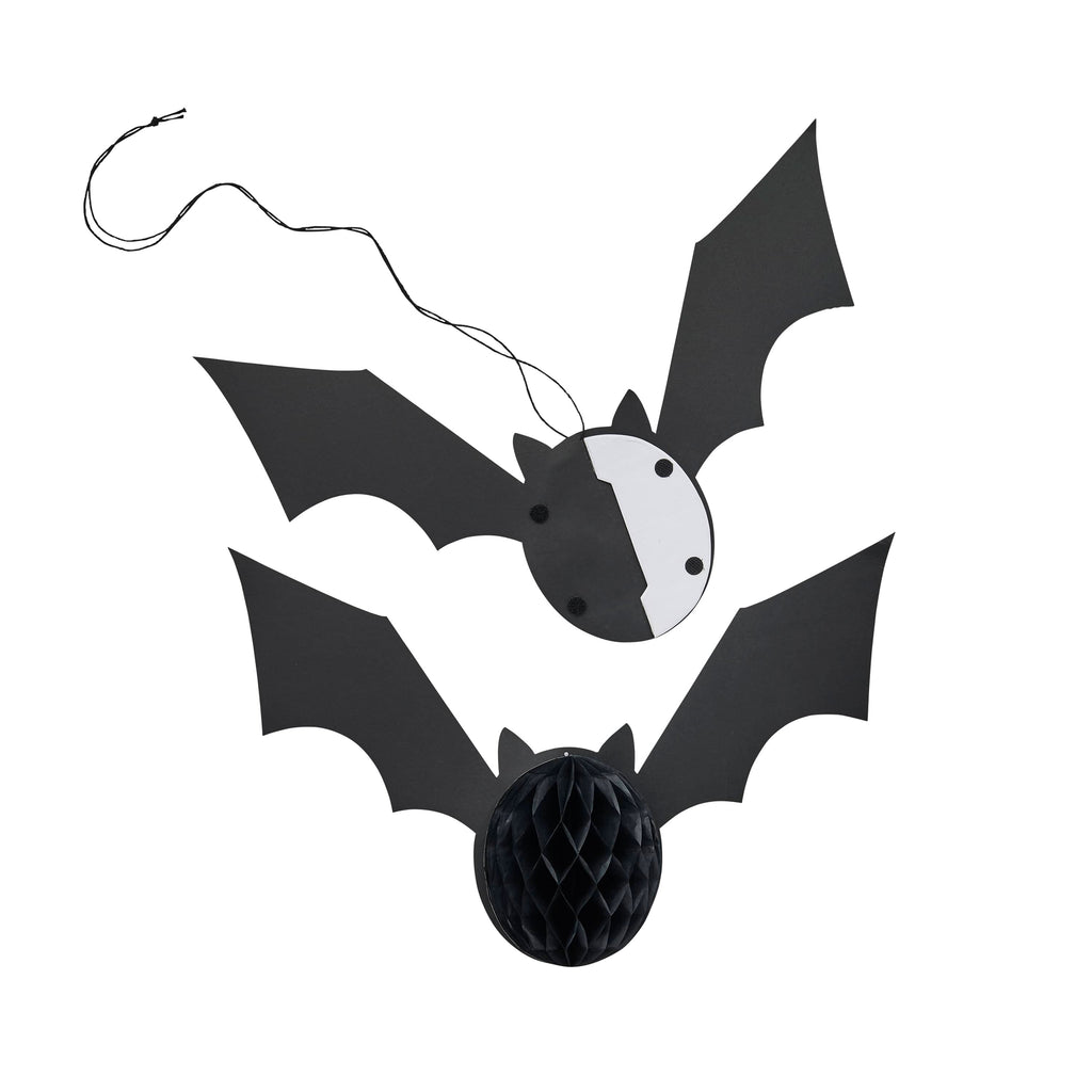 3 Pack Bat Honeycombs | Halloween Party Supplies UK Party Decorations 3 Pack Bat Honeycombs