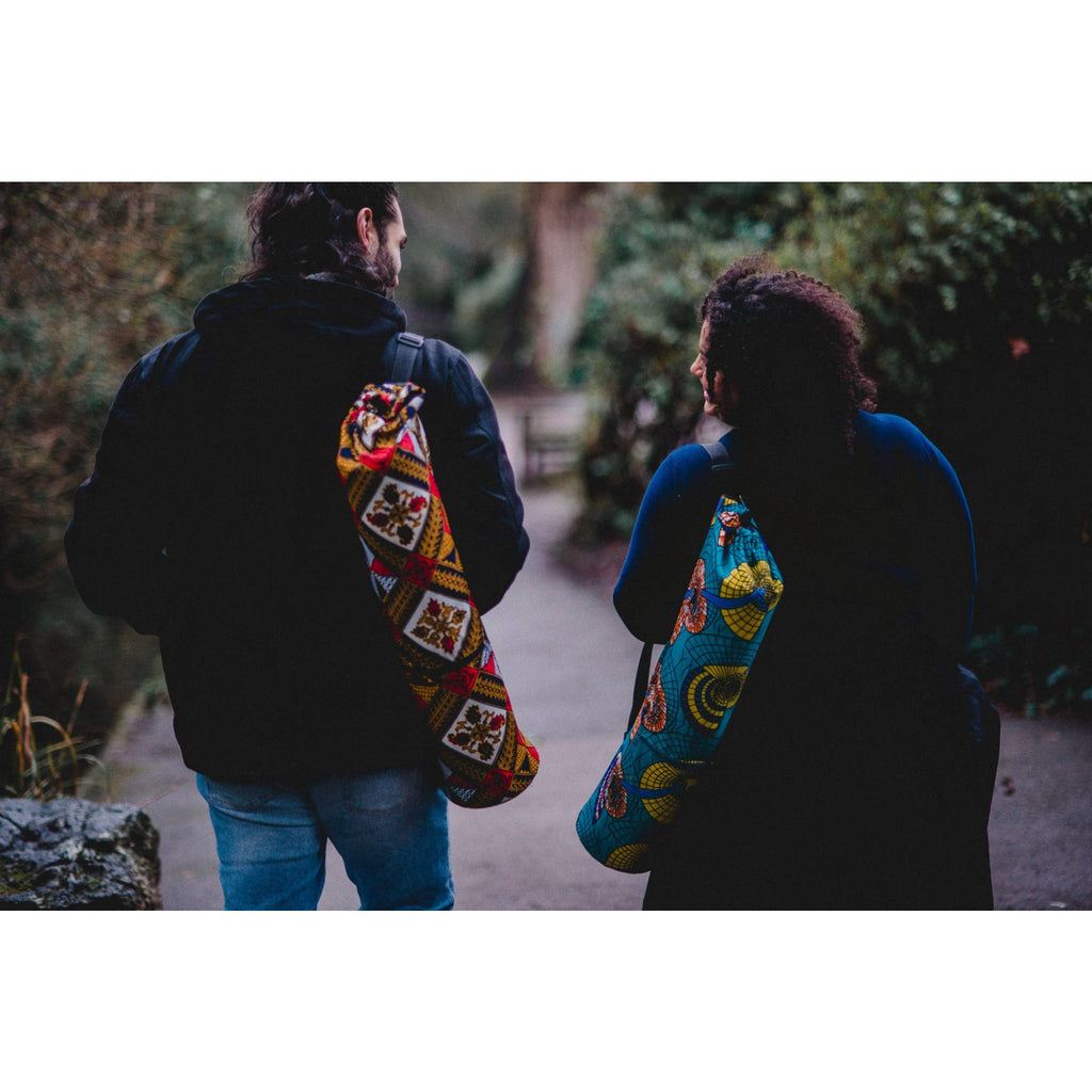 Handmade African Print Yoga Bag - Sunset