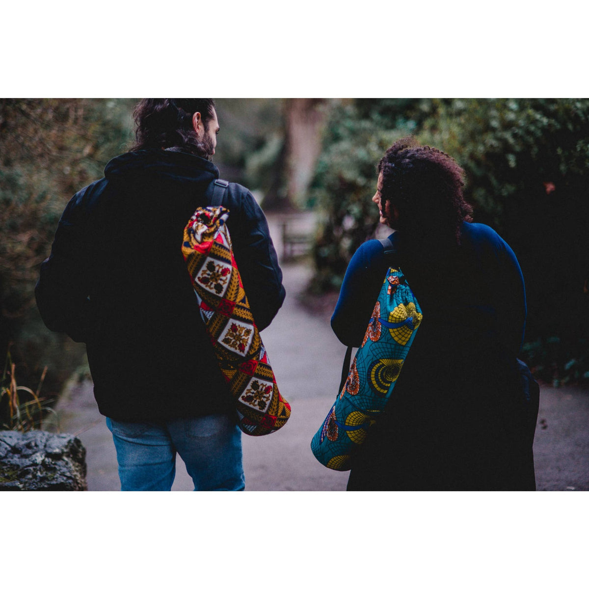 Handmade African Print Yoga Bag - Sunset