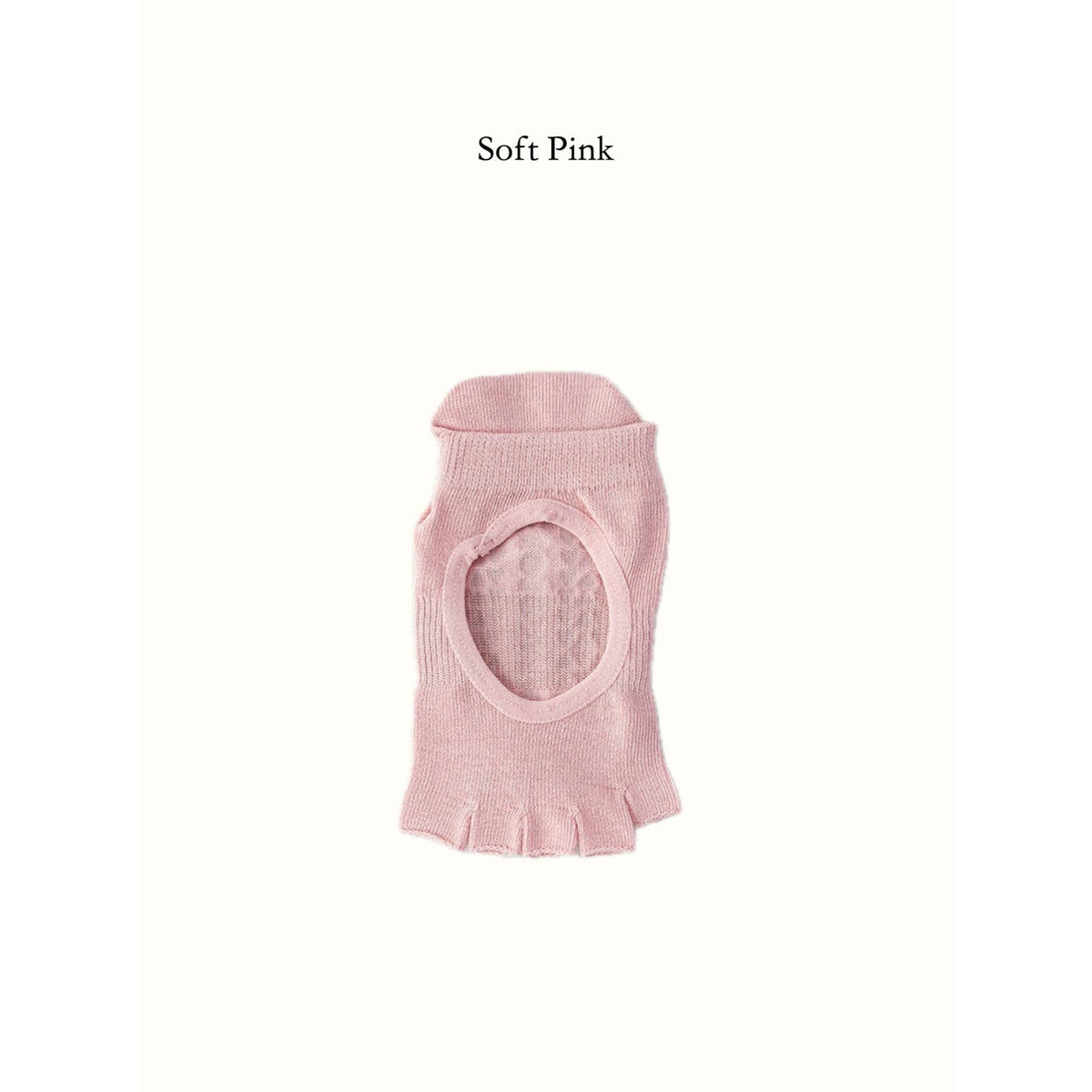Toeless Grip Socks for Yoga & Pilates - Soft Pink