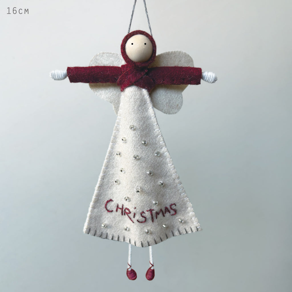 East of India Hand Stitched Angel Decoration - Christmas